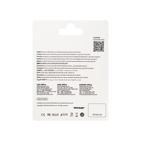Patriot EP Pro A2 Micro SDXC 512GB 90/80 MB/s V30 U3 Class10 Patriot EP Pro A2 Micro SDXC 512GB 90/80 MB/s V30 U3 Class10