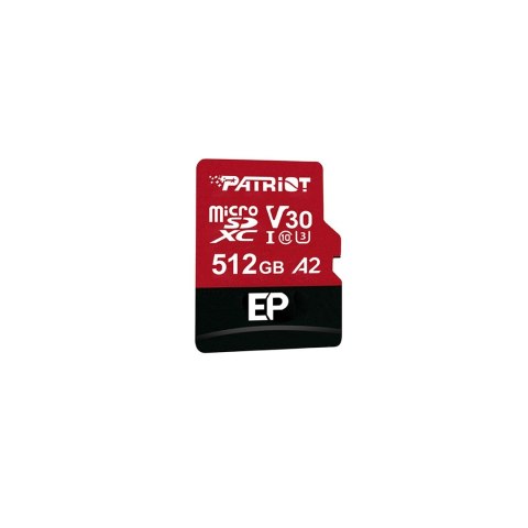 Patriot EP Pro A2 Micro SDXC 512GB 90/80 MB/s V30 U3 Class10 Patriot EP Pro A2 Micro SDXC 512GB 90/80 MB/s V30 U3 Class10