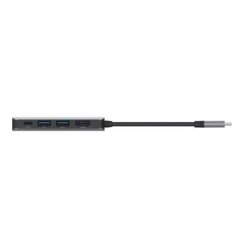 Hub Belkin Connect USB-C 4-in-1 Multiport Adapter 1x4k HDMI/2xUSB-A/1xUSB-C PD3.0 Grey Hub Belkin Connect USB-C 4-in-1 Multiport Adapter 1x4k HDMI/2xUSB-A/1xUSB-C PD3.0 Grey
