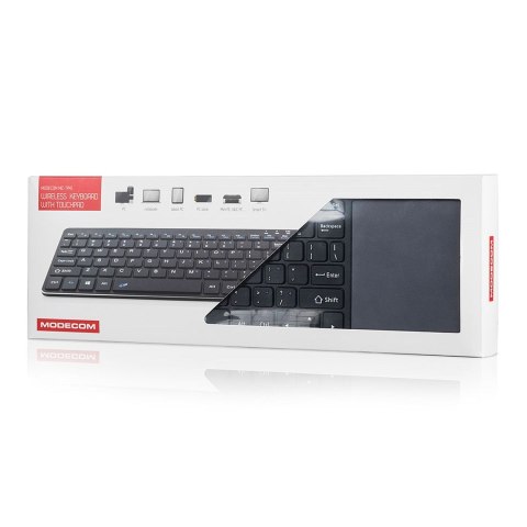 Klawiatura MODECOM TPK1 (bezprzewodowa, z panelem dotykowym) Klawiatura MODECOM TPK1 (bezprzewodowa, z panelem dotykowym)