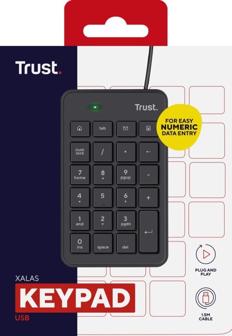 Klawiatura numeryczna TRUST Xalas USB Klawiatura numeryczna TRUST Xalas USB