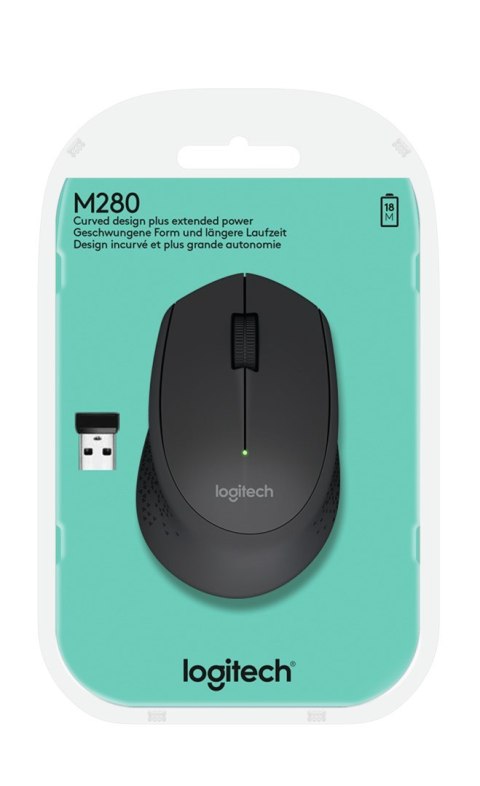 Mysz Logitech M280 910-004287 (optyczna; 1000 DPI; kolor czarny) Mysz Logitech M280 910-004287 (optyczna; 1000 DPI; kolor czarny)