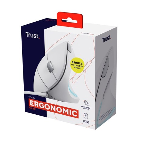 Mysz TRUST Verto ERGO vertical ergonomic White Mysz TRUST Verto ERGO vertical ergonomic White