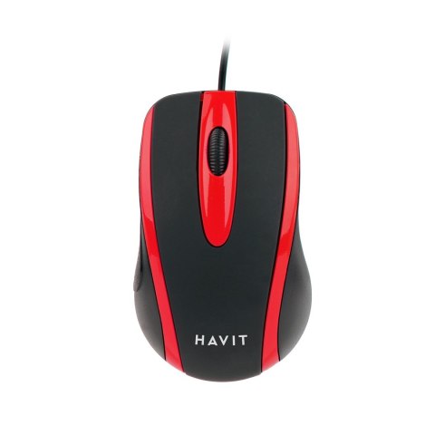 Mysz uniwersalna przewodowa Havit HV-MS753 (czarny/czerwony) Mysz uniwersalna przewodowa Havit HV-MS753 (czarny/czerwony)