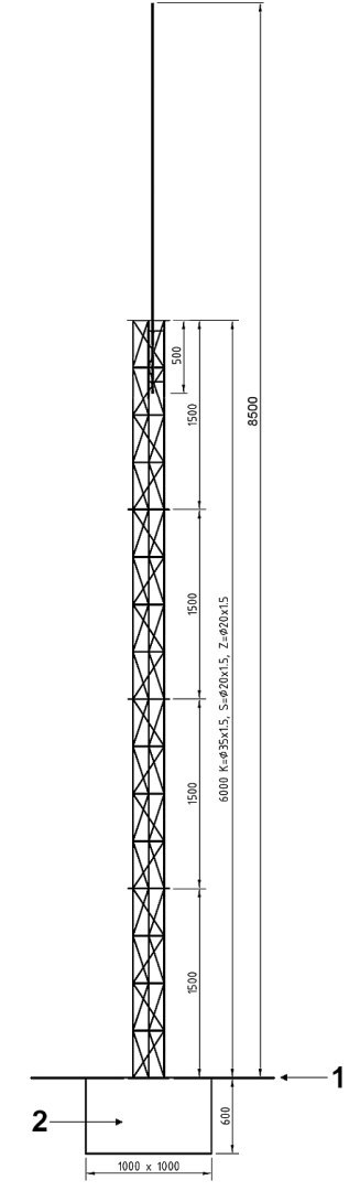 MASZT KRATOWO - RUROWY MKR-8.5/CT MASZT KRATOWO - RUROWY MKR-8.5/CT