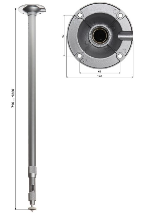 TELESKOPOWY UCHWYT SUFITOWY KAMERY BR-60X120 TELESKOPOWY UCHWYT SUFITOWY KAMERY BR-60X120