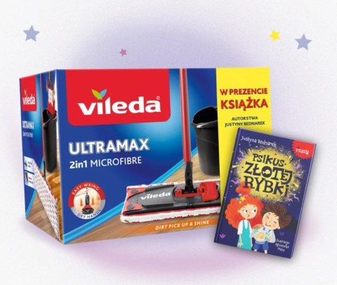 Mop i wiaderko Vileda Ultramax BOX + książka dla dzieci „Psikus złotej rybki" Mop i wiaderko Vileda Ultramax BOX + książka dla dzieci „Psikus złotej rybki"