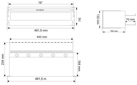 OBUDOWA A19-TS-35/OB-3U/160 OBUDOWA A19-TS-35/OB-3U/160