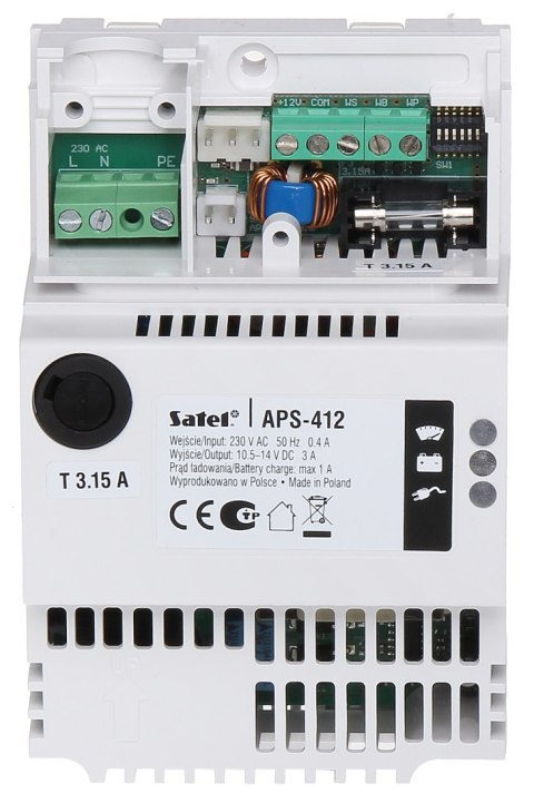 ZASILACZ BUFOROWY IMPULSOWY APS-412 SATEL ZASILACZ BUFOROWY IMPULSOWY APS-412 SATEL