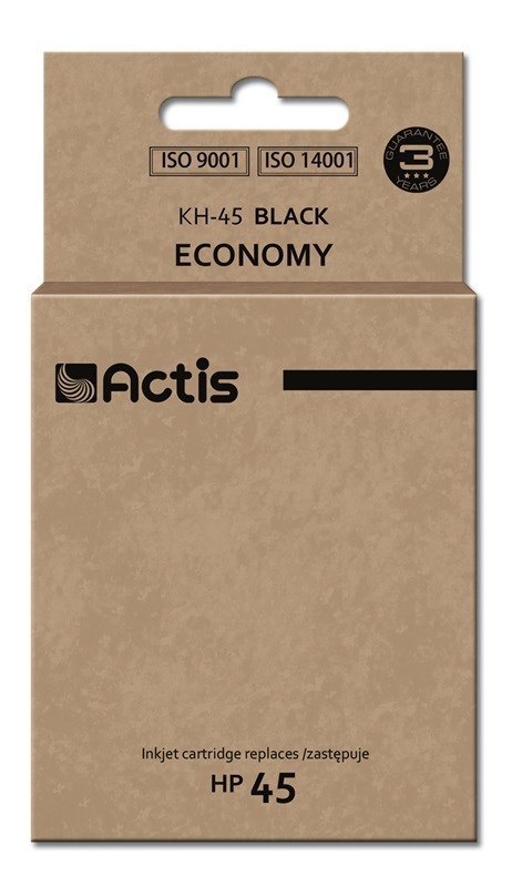 Actis KH-45 Tusz (zamiennik HP 45 51645A; Standard; 44 ml; czarny) Actis KH-45 Tusz (zamiennik HP 45 51645A; Standard; 44 ml; czarny)