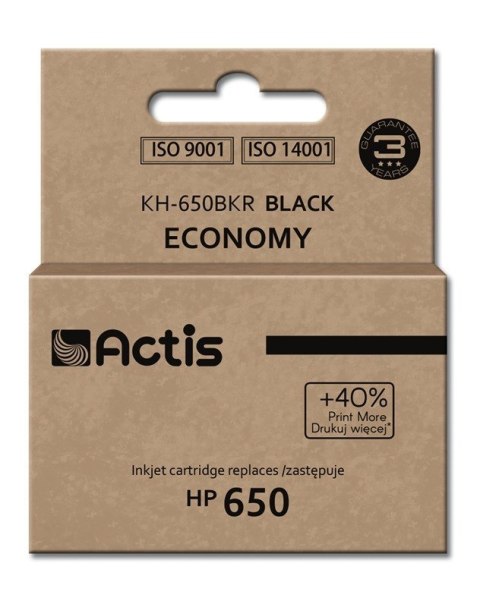 Actis KH-650BKR Tusz (zamiennik HP 650 CZ101AE; Standard; 15 ml; czarny) Actis KH-650BKR Tusz (zamiennik HP 650 CZ101AE; Standard; 15 ml; czarny)