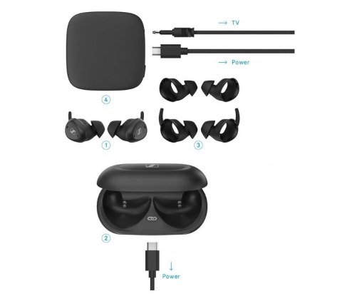 Słuchawki bezprzewodowe Sennheiser TV Clear Set Czarne Słuchawki bezprzewodowe Sennheiser TV Clear Set Czarne
