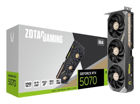 Karta graficzna ZOTAC GAMING GeForce RTX 5070 SOLID 12GB Karta graficzna ZOTAC GAMING GeForce RTX 5070 SOLID 12GB