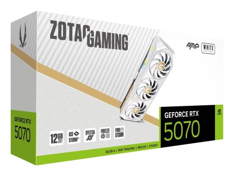Karta graficzna ZOTAC GAMING GeForce RTX 5070 12GB AMP White Karta graficzna ZOTAC GAMING GeForce RTX 5070 12GB AMP White