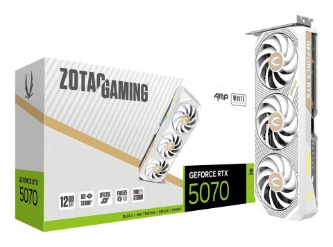 Karta graficzna ZOTAC GAMING GeForce RTX 5070 12GB AMP White Karta graficzna ZOTAC GAMING GeForce RTX 5070 12GB AMP White