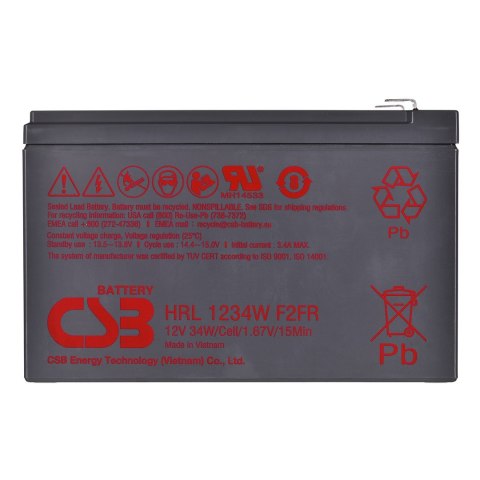 Akumulator CSB HRL1234WF2FR 12V 9Ah Akumulator CSB HRL1234WF2FR 12V 9Ah