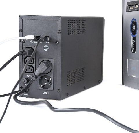 ENERGENIE ZASILACZ AWARYJNY UPS AVR 2000VA LCD, 3X C13, 2X SCHUKO, USB, RJ45 ENERGENIE ZASILACZ AWARYJNY UPS AVR 2000VA LCD, 3X C13, 2X SCHUKO, USB, RJ45