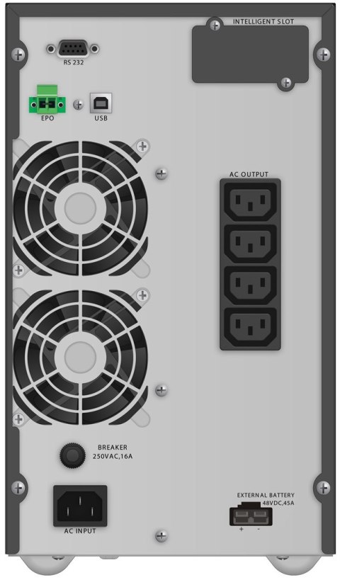 Zasilacz UPS POWER WALKER VFI 2000 TGB (TWR; 2000VA) Zasilacz UPS POWER WALKER VFI 2000 TGB (TWR; 2000VA)