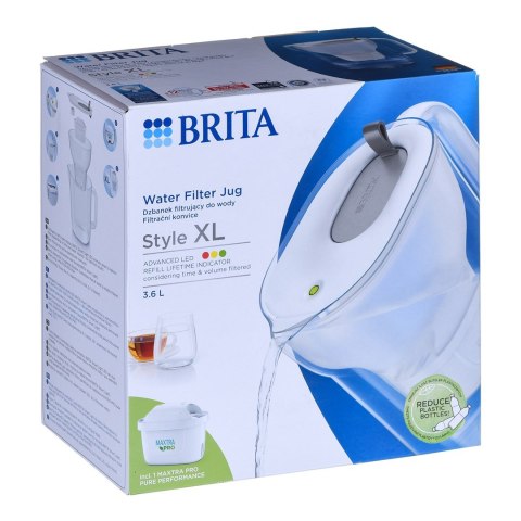 Dzbanek filtrujący Brita Style XL+1 filtr Maxtra Pro PP (szary ; 3,6l) Dzbanek filtrujący Brita Style XL+1 filtr Maxtra Pro PP (szary ; 3,6l)