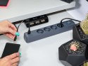 Listwa zasilająca antyprzepięciowa TRACER Power Line+ mobile ready 1.5 m (4 gniazda + 1x USB A+ 1x Type C, PD18W)
