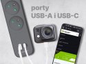Listwa zasilająca antyprzepięciowa TRACER Power Line+ mobile ready 1.5 m (4 gniazda + 1x USB A+ 1x Type C, PD18W)
