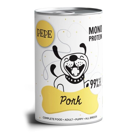 Paka Zwierzaka Pepe Pork 99% wieprzowina 400g Paka Zwierzaka Pepe Pork 99% wieprzowina 400g
