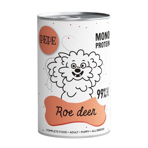 Paka Zwierzaka Pepe Roe Deer 99% sarna 400g Paka Zwierzaka Pepe Roe Deer 99% sarna 400g