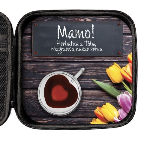 Zestaw Prezentowy dla Mamy - Serce - Filiżanka serce, herbata, akcesoria