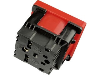 Gniazdo elektryczne 45x45 z kluczem, czerwone - 2P+Z ALANTEC