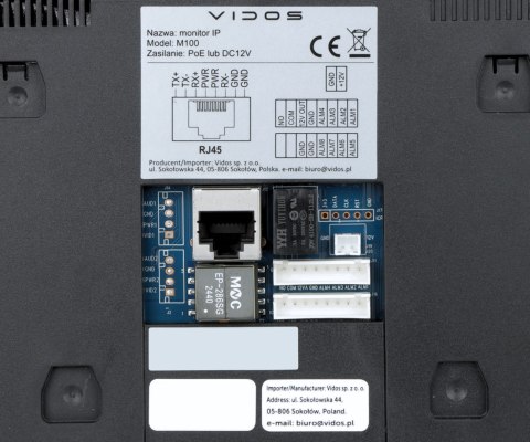 PANEL WEWNĘTRZNY M100-X Vidos IPX PANEL WEWNĘTRZNY M100-X Vidos IPX