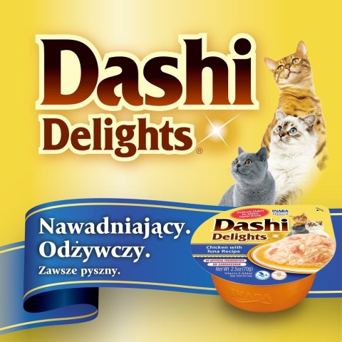INABA DASHI DELIGHTS Kurczak z Płatkami Boni 70g bulion dla kota INABA DASHI DELIGHTS Kurczak z Płatkami Boni 70g bulion dla kota