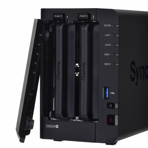 NAS Synology DS224+; Tower; 2x (3.5" SATA HDD); Intel Celeron J4125;,2GB DDR4 (max. 6GB), 2x 1GbE RJ-45 NAS Synology DS224+; Tower; 2x (3.5" SATA HDD); Intel Celeron J4125;,2GB DDR4 (max. 6GB), 2x 1GbE RJ-45