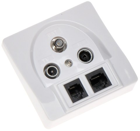 GNIAZDO KOŃCOWE GAR-SAT/2RJ R-TV SAT+RJ45+RJ11 GNIAZDO KOŃCOWE GAR-SAT/2RJ R-TV SAT+RJ45+RJ11