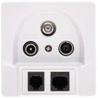 GNIAZDO KOŃCOWE GAR-SAT/2RJ R-TV SAT+RJ45+RJ11