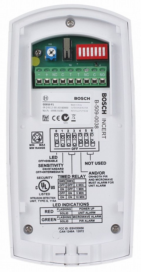 ZEWNĘTRZNA CZUJKA DUALNA MIKROFALA + PIR OD850 BOSCH ZEWNĘTRZNA CZUJKA DUALNA MIKROFALA + PIR OD850 BOSCH