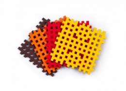 Klocki konstrukcyjne mini wafle mini podstawa 4 sztuki