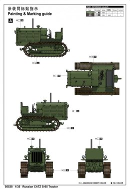 Model plastikowy chtz s-65 rosyjski ciągnik