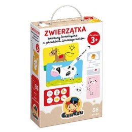 Zestaw edukacyjny zwierzątka zabawy kreatywne z pisakiem zmazywakiem