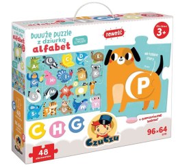 Duuuże puzzle z dziurką alfabet