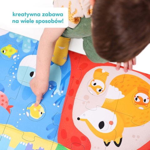 Układanka duuuże puzzle z dziurką - zwierzęta Układanka duuuże puzzle z dziurką - zwierzęta