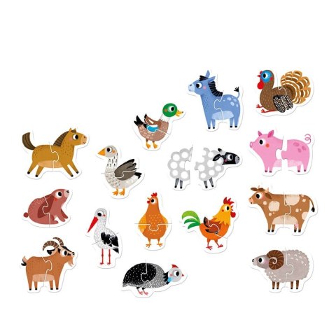 Puzzle do pary - zwierzątka na wsi Puzzle do pary - zwierzątka na wsi