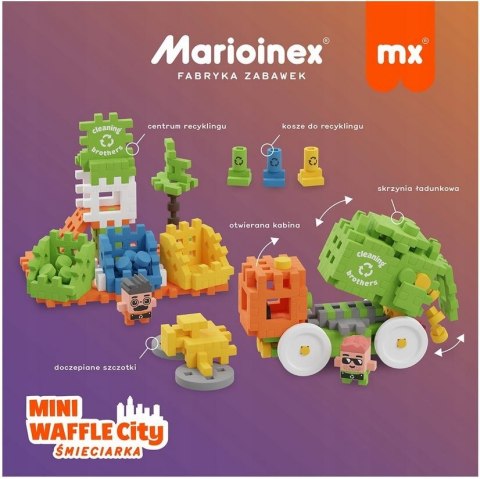 Klocki waffle mini - Śmieciarka 148 elementów Klocki waffle mini - Śmieciarka 148 elementów