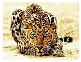 Diamentowa mozaika - leopard