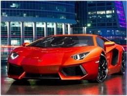Diamentowa mozaika - auto czerwone