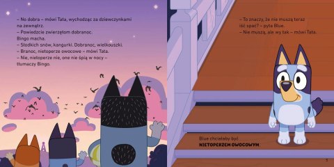 Książeczka bluey. dobranoc, owocowy nietoperzu. moja czytanka Książeczka bluey. dobranoc, owocowy nietoperzu. moja czytanka