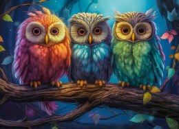 Puzzle 300 elementów trzy małe sowy