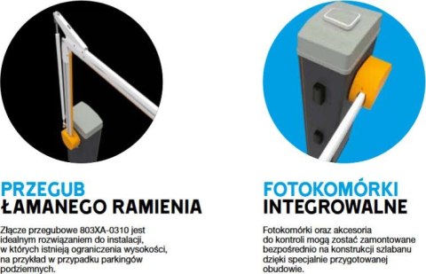 Szlaban CAME LS4 z ramieniem 803XA-0051 do 3m