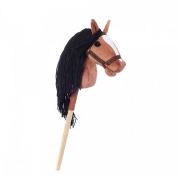 Koń na kiju hobby horse hoppihorse a4 bay - ciemny brąz, maść gniada