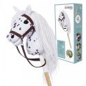 Koń na kiju hobby horse hoppihorse a4 leopard - biały, maść tarantowata