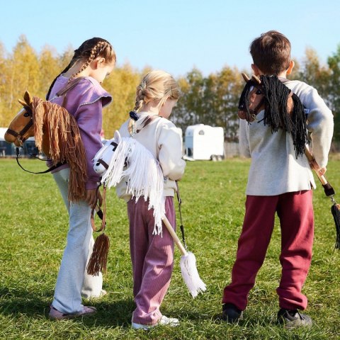 Koń na kiju hobby horse hoppihorse a4 leopard - biały, maść tarantowata Koń na kiju hobby horse hoppihorse a4 leopard - biały, maść tarantowata